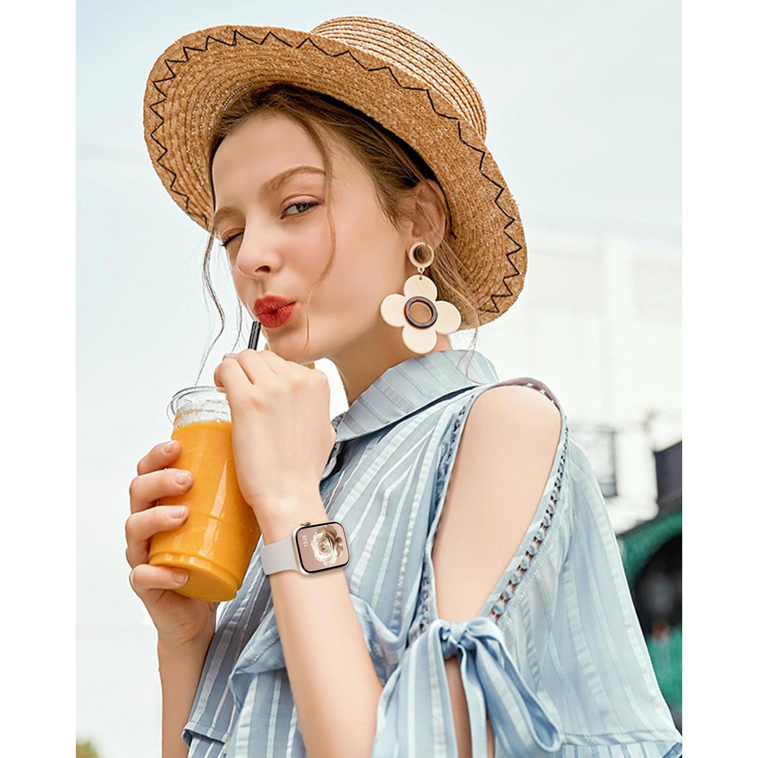 Sport Silicone Band Compatible with Apple Watch Bands 38mm 40mm 41mm 42mm 44mm 45mm 46mm 49mm for Women Men, Soft Wristband Water-proof Strap for iWatch Bands Series 11 10 9 8 7 6 5 4 3 2 1 Ultra SE