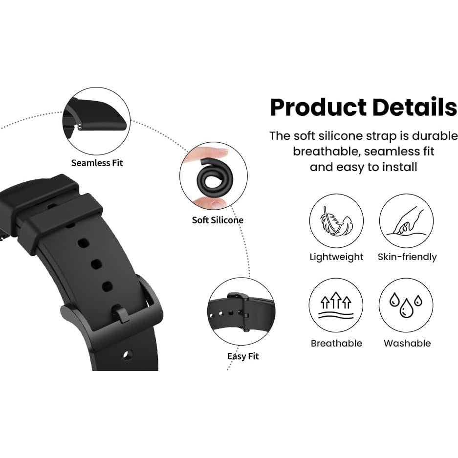 Correa de Silicona Suave FitTurn 22mm para Cubitt Aura Pro