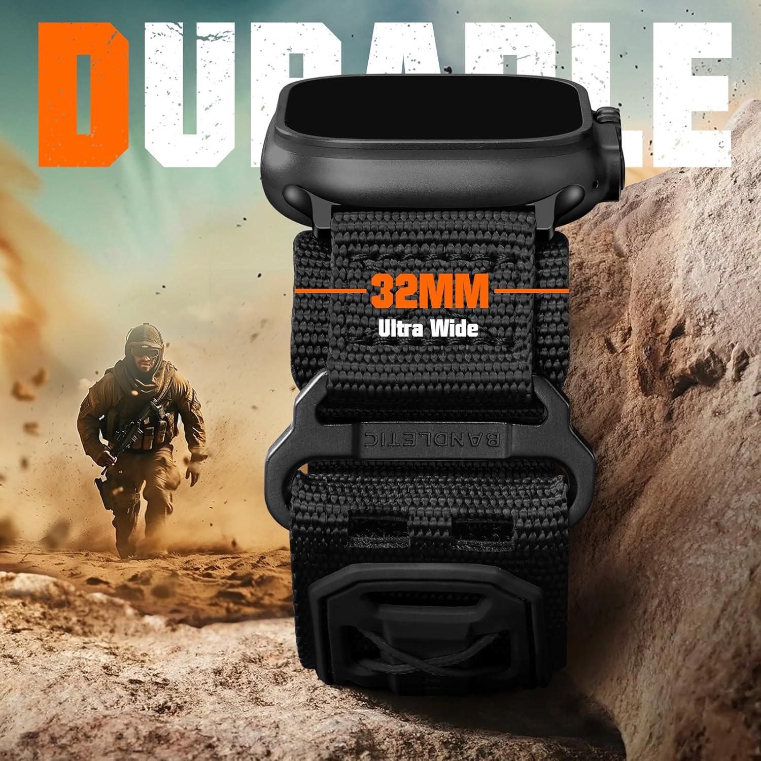 Correa de Reloj Nylon Táctica Bandletic para Apple Watch 49mm-42mm