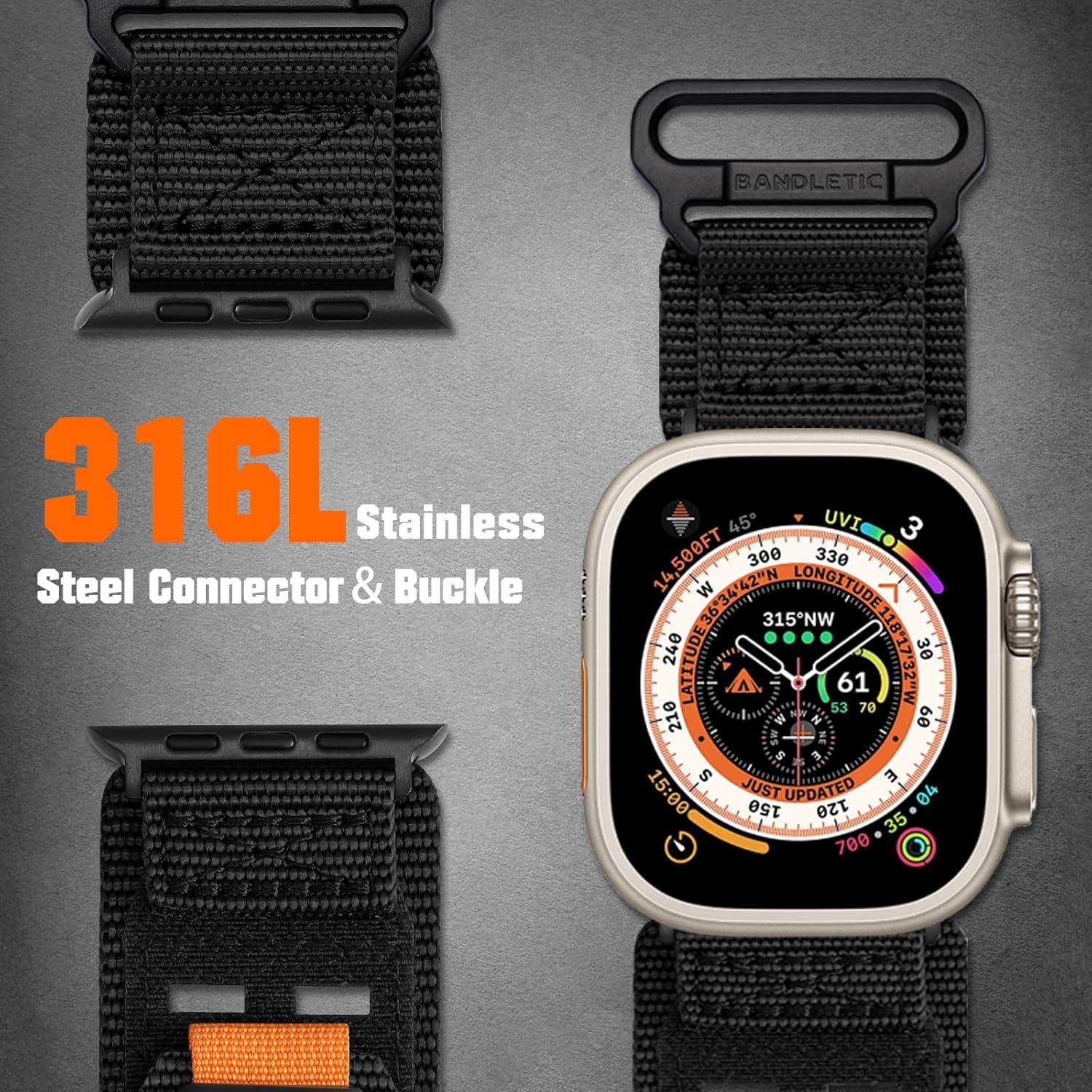 Correa de Reloj Nylon Táctica Bandletic para Apple Watch 49mm-42mm