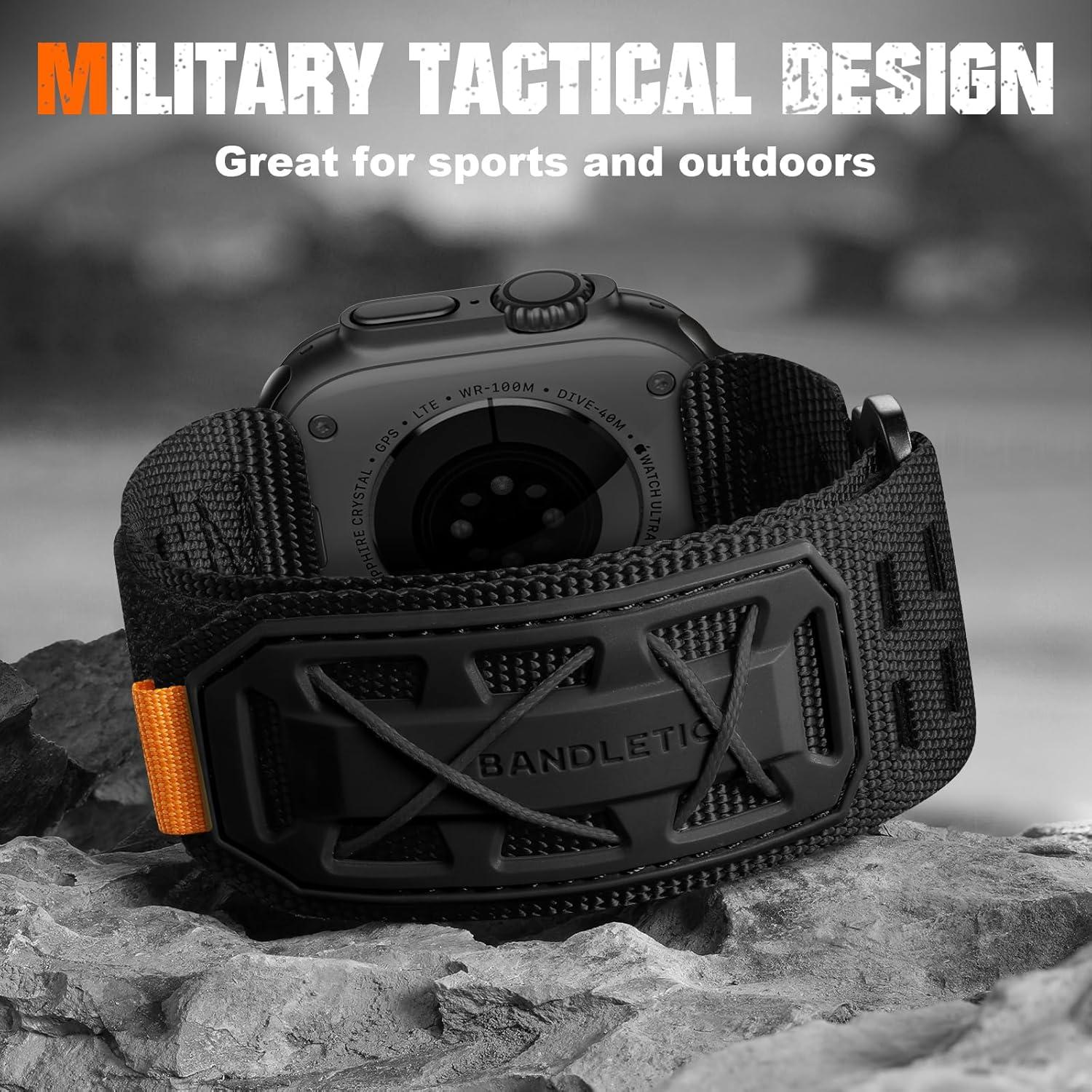 Correa de Reloj Nylon Táctica Bandletic para Apple Watch 49mm-42mm