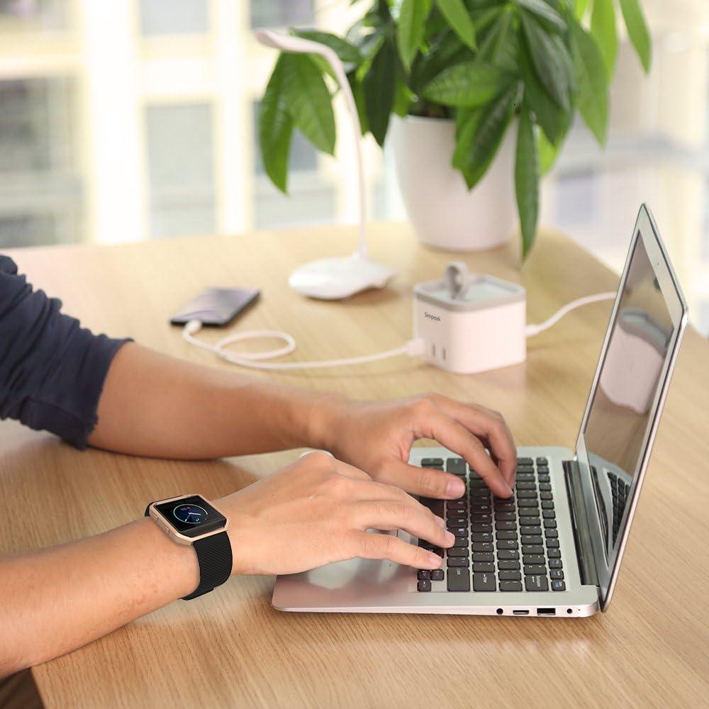 Banda Deportiva Simpeak para Fitbit Blaze Grande Negra/Rosa