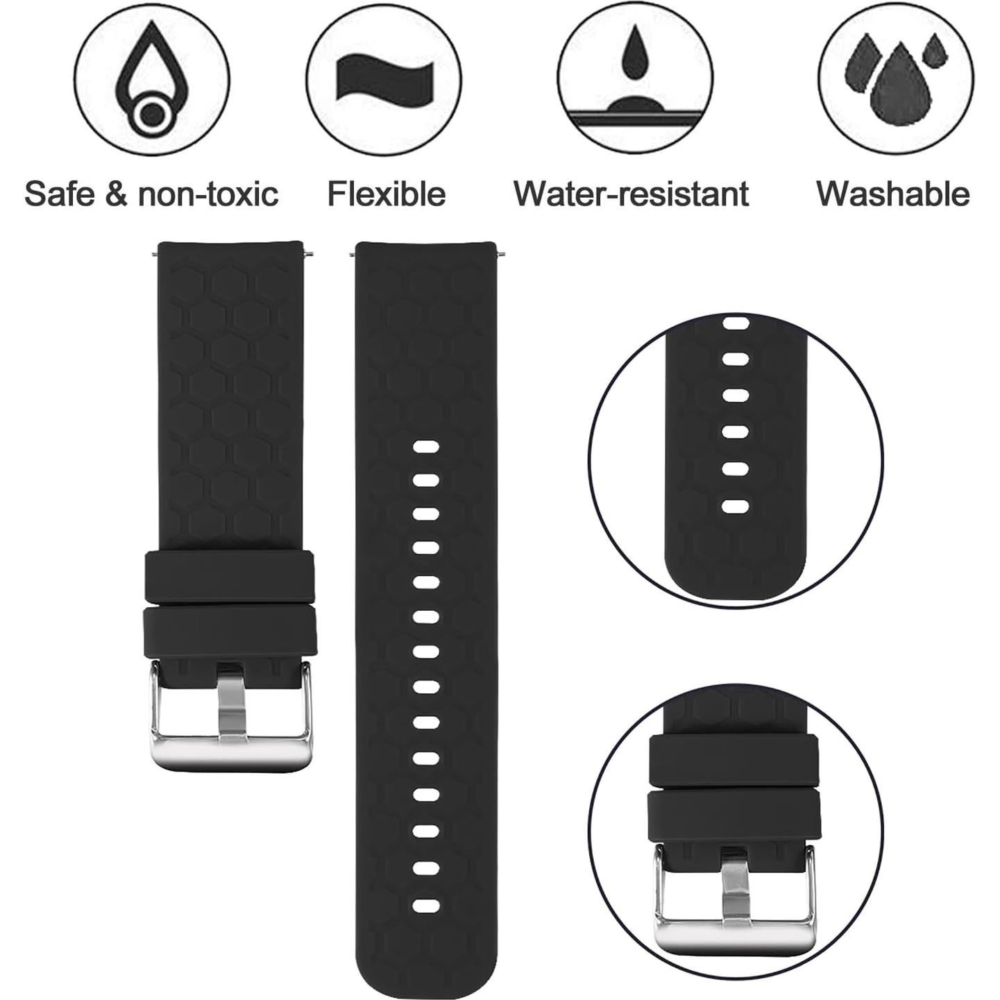 Correa de Silicona Suave E ECSEM para Reloj IDW25 Ajustable