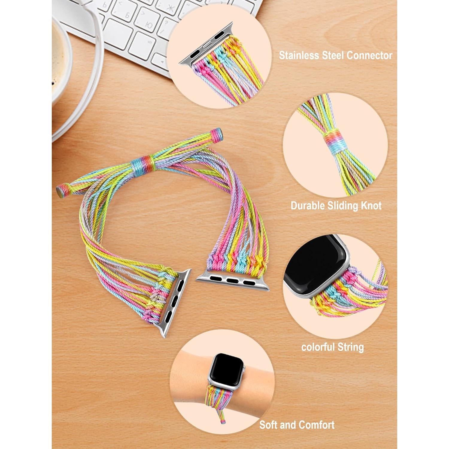Pulsera Boho JR.DM para Apple Watch 38-46mm Colorido Mujeres