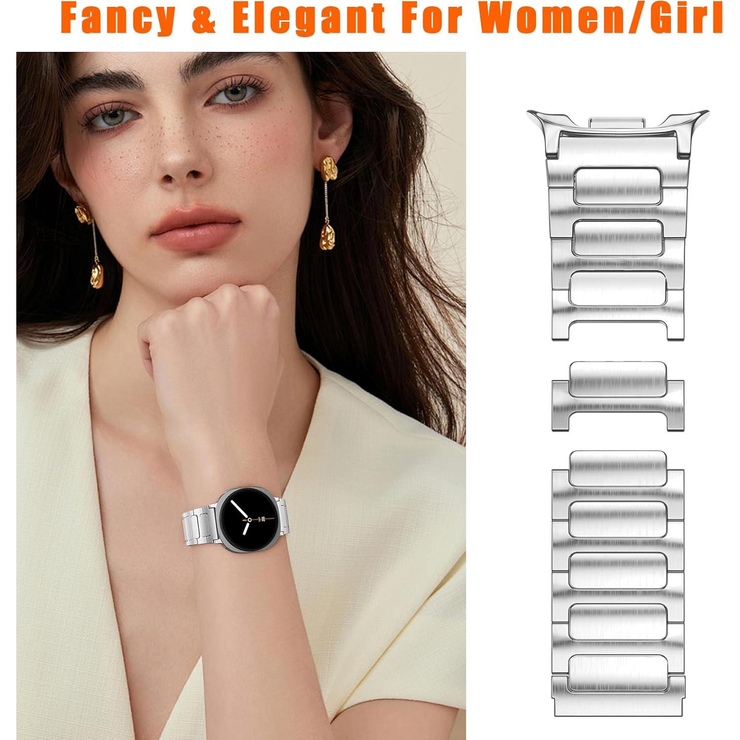 Banda de Acero Inoxidable PanPinnacle para Galaxy Watch 8 46mm