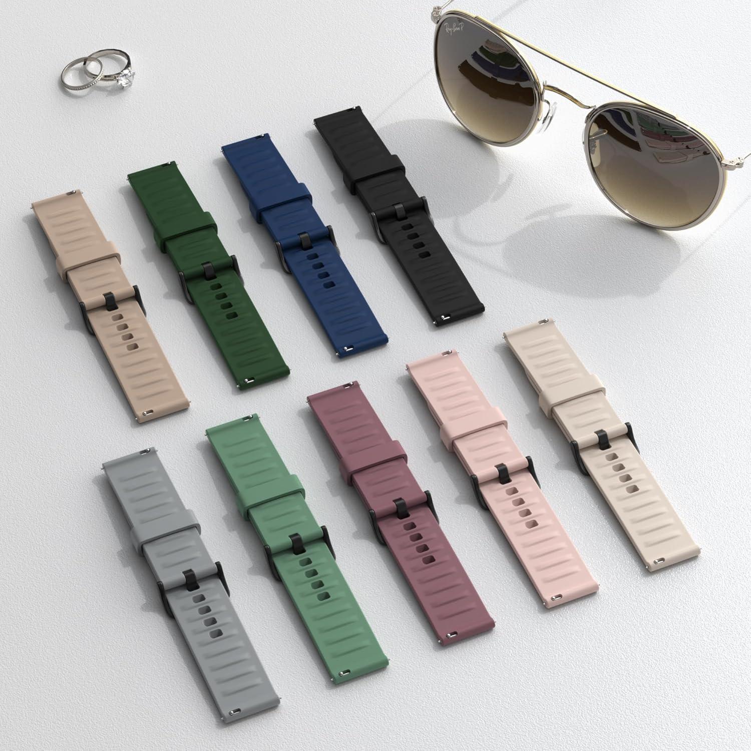 Correa de Reloj de Silicona Meliya 22mm Liberación Rápida Unisex