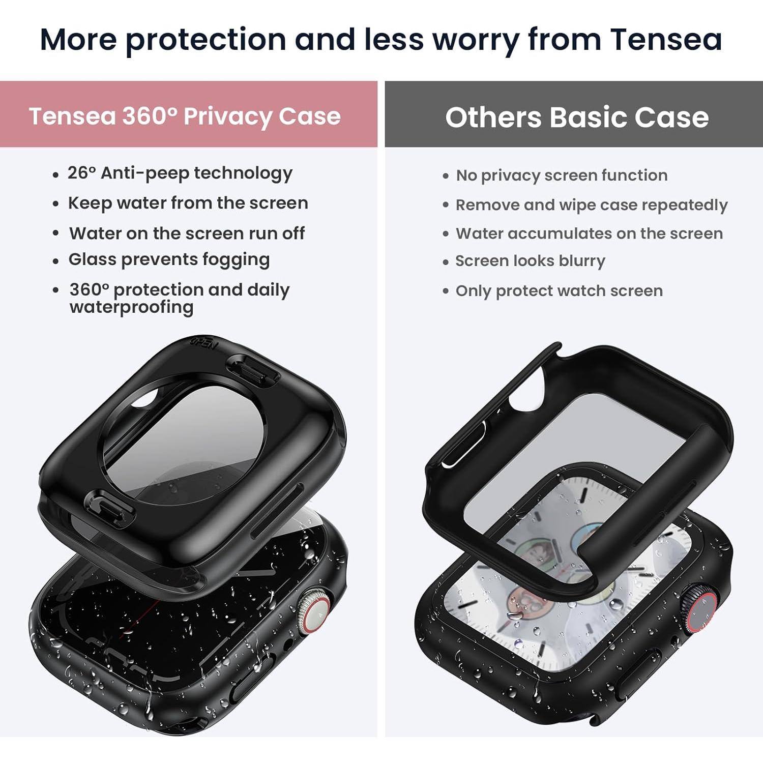 Funda Protectora Tensea para Apple Watch 45mm - Impermeable y Anti-espía