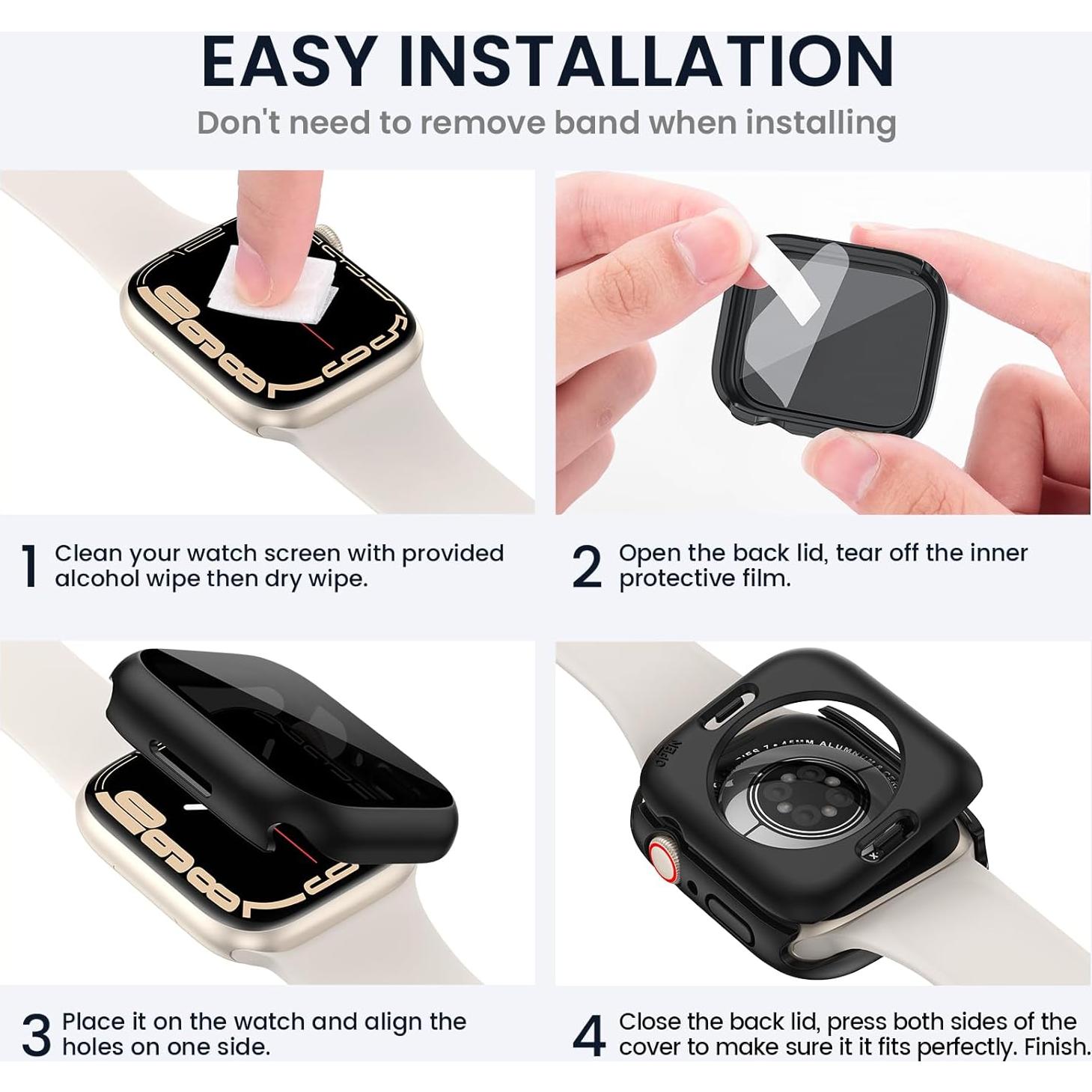 Funda Protectora Tensea para Apple Watch 45mm - Impermeable y Anti-espía