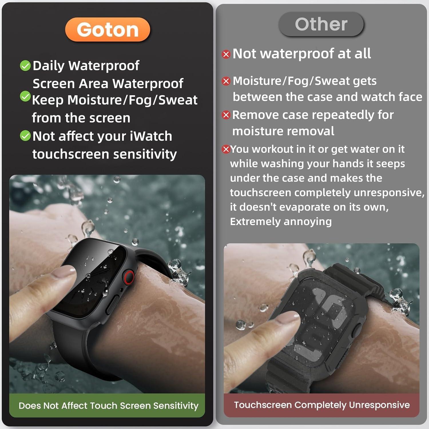 Funda Impermeable Goton para Apple Watch 45mm - Protección Privacidad