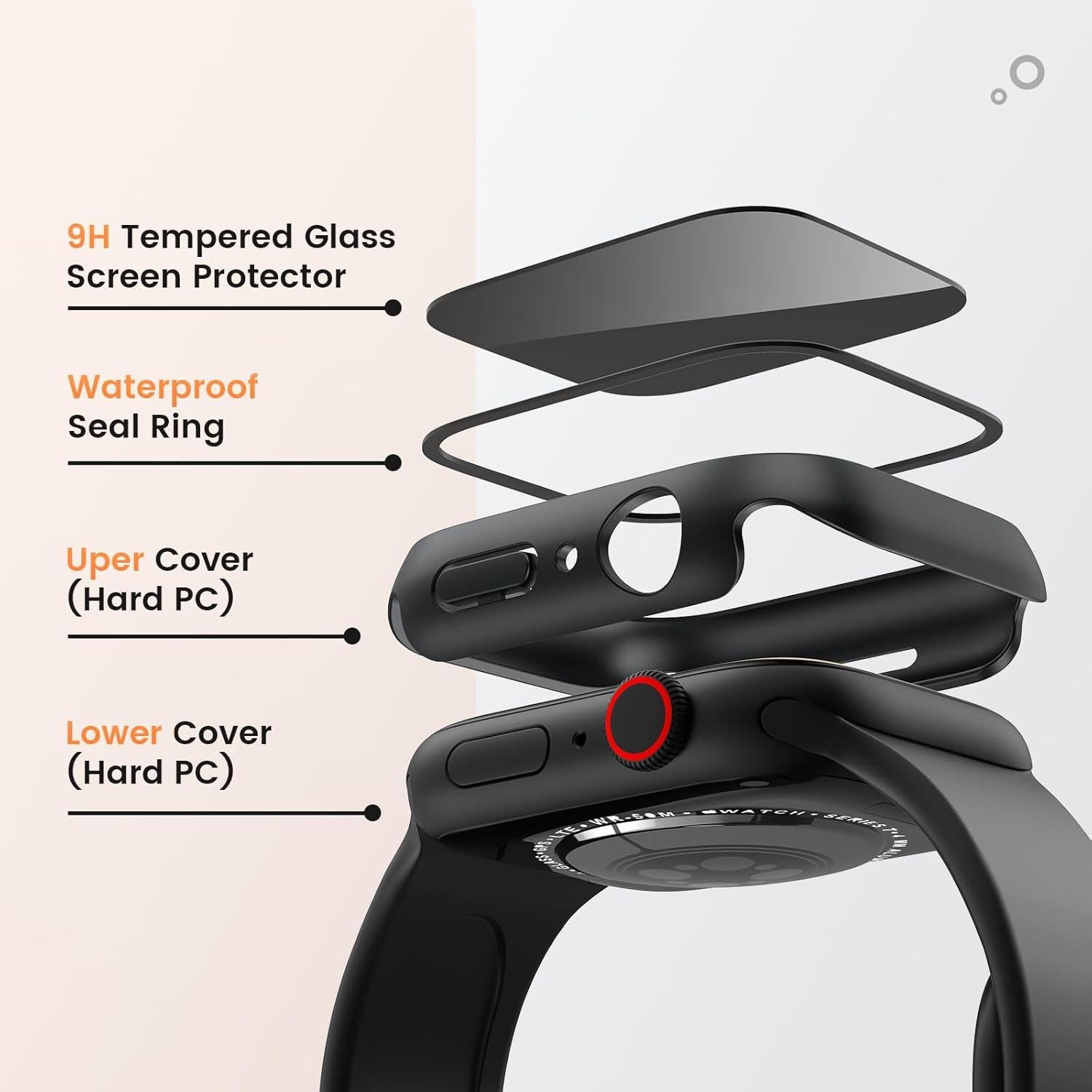 Funda Impermeable Goton para Apple Watch 45mm - Protección Privacidad