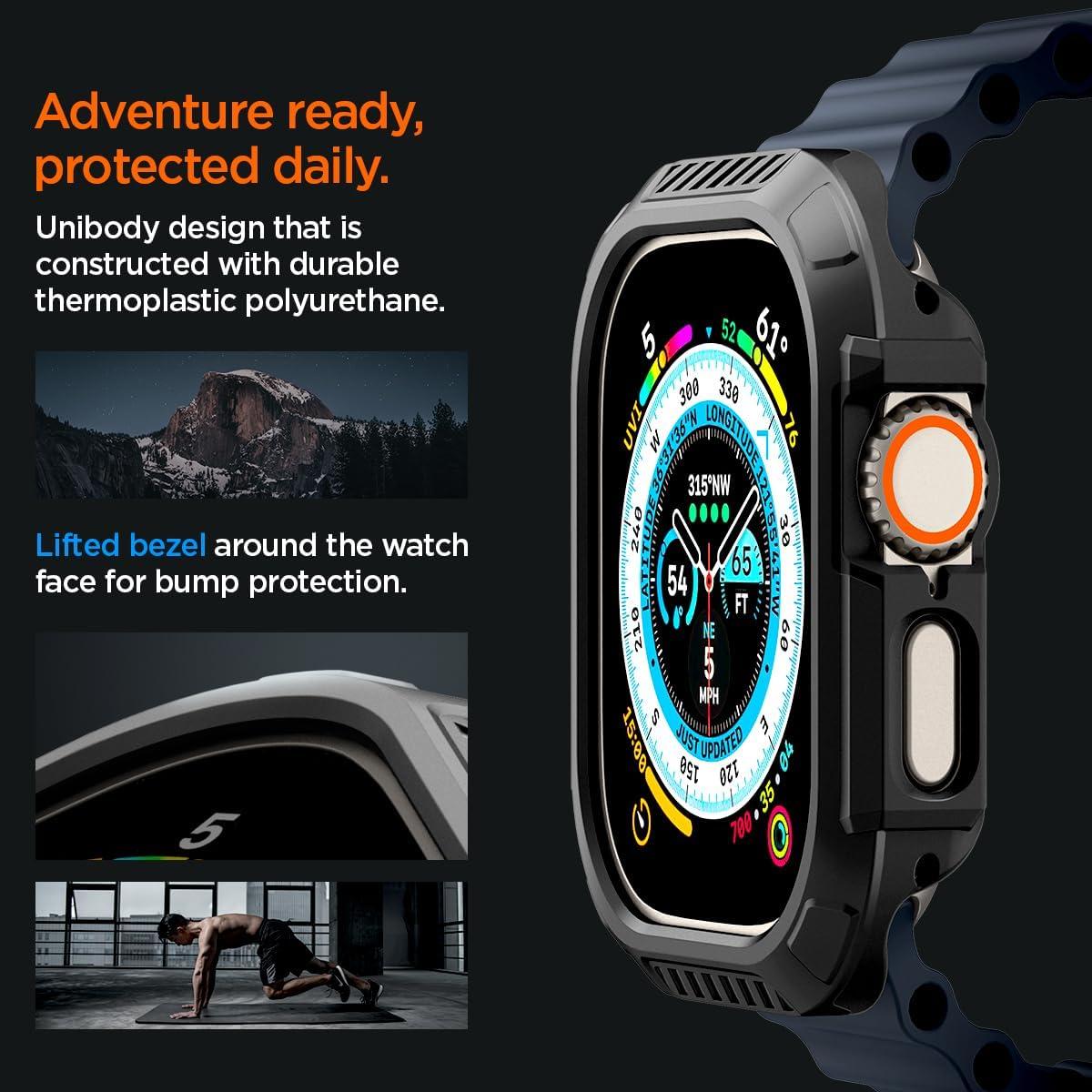 Funda Spigen Lock Fit para Apple Watch Ultra 49mm - Negro