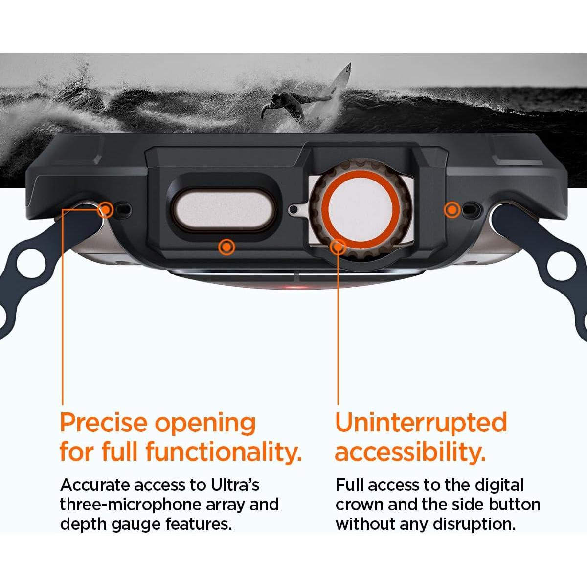 Funda Spigen Lock Fit para Apple Watch Ultra 49mm - Negro