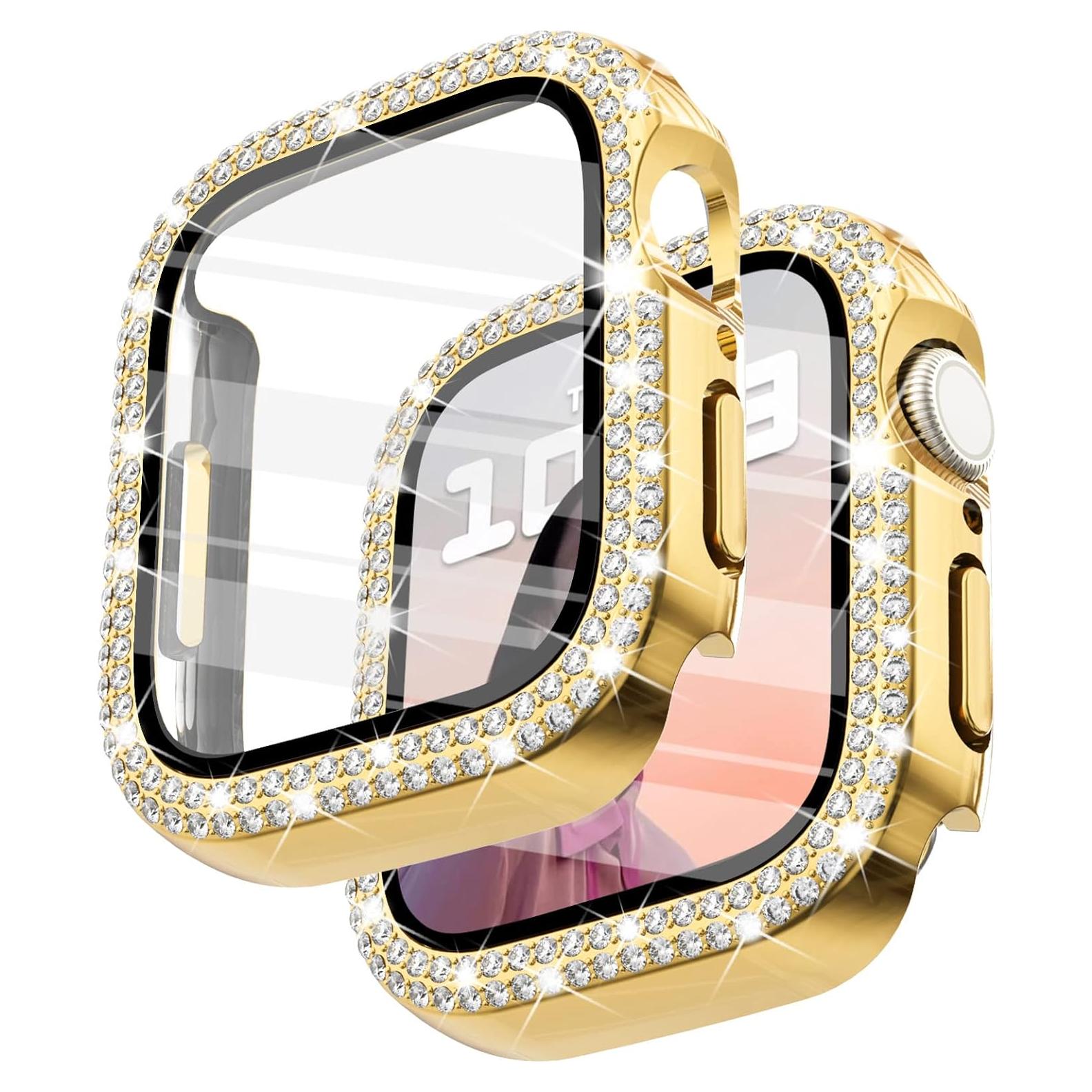 Funda Protectora Surace para Apple Watch 40mm Dorado con Cristales