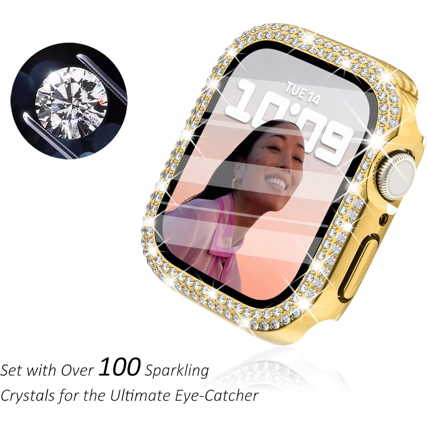 Funda Protectora Surace para Apple Watch 40mm Dorado con Cristales