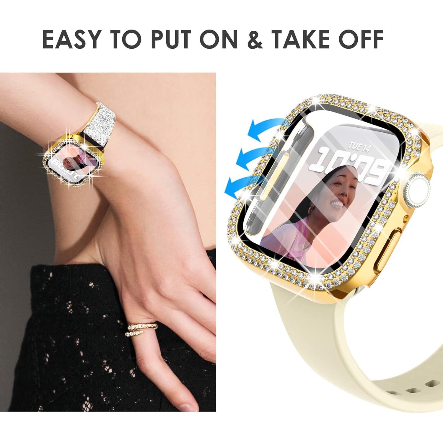 Funda Protectora Surace para Apple Watch 40mm Dorado con Cristales