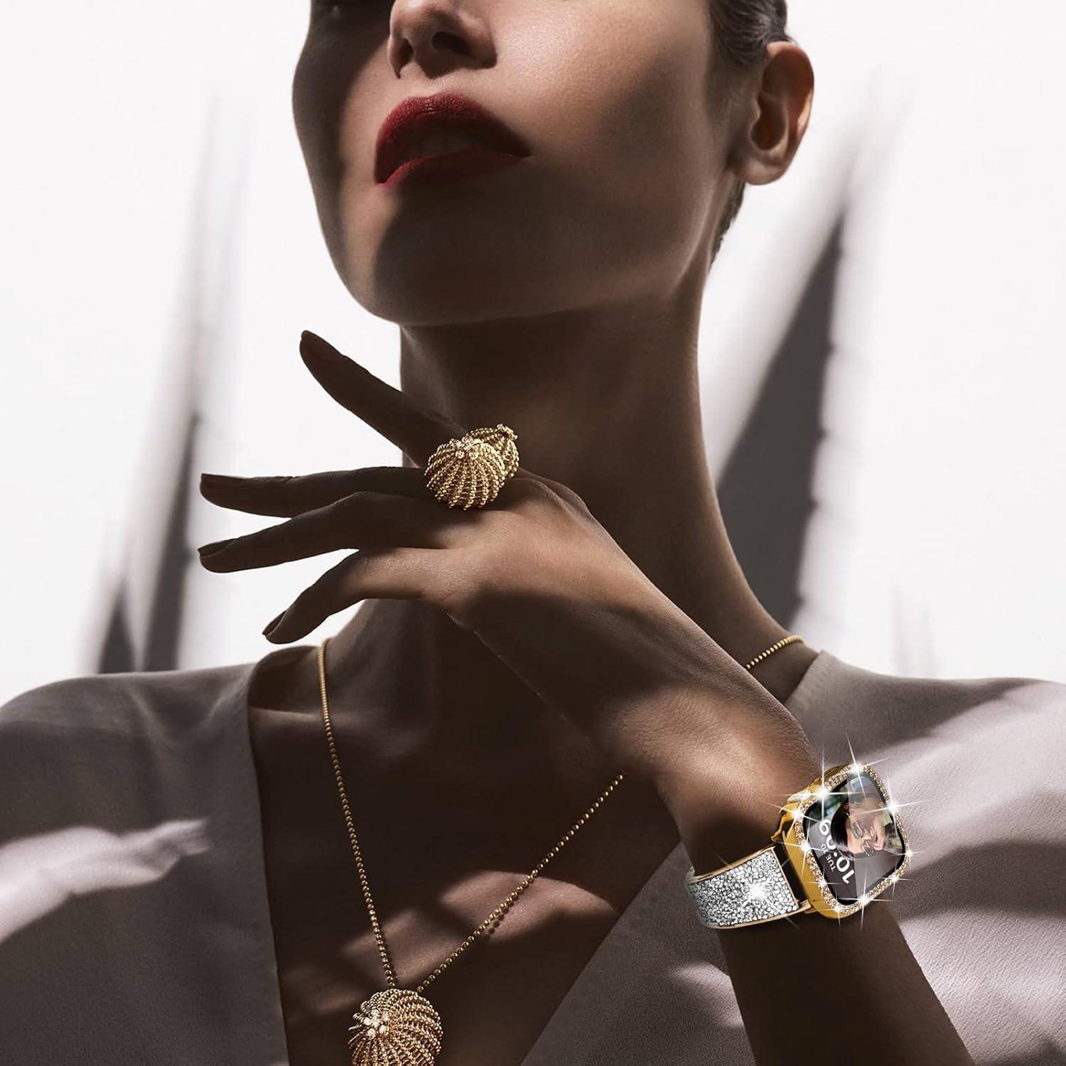 Funda Protectora Surace para Apple Watch 40mm Dorado con Cristales