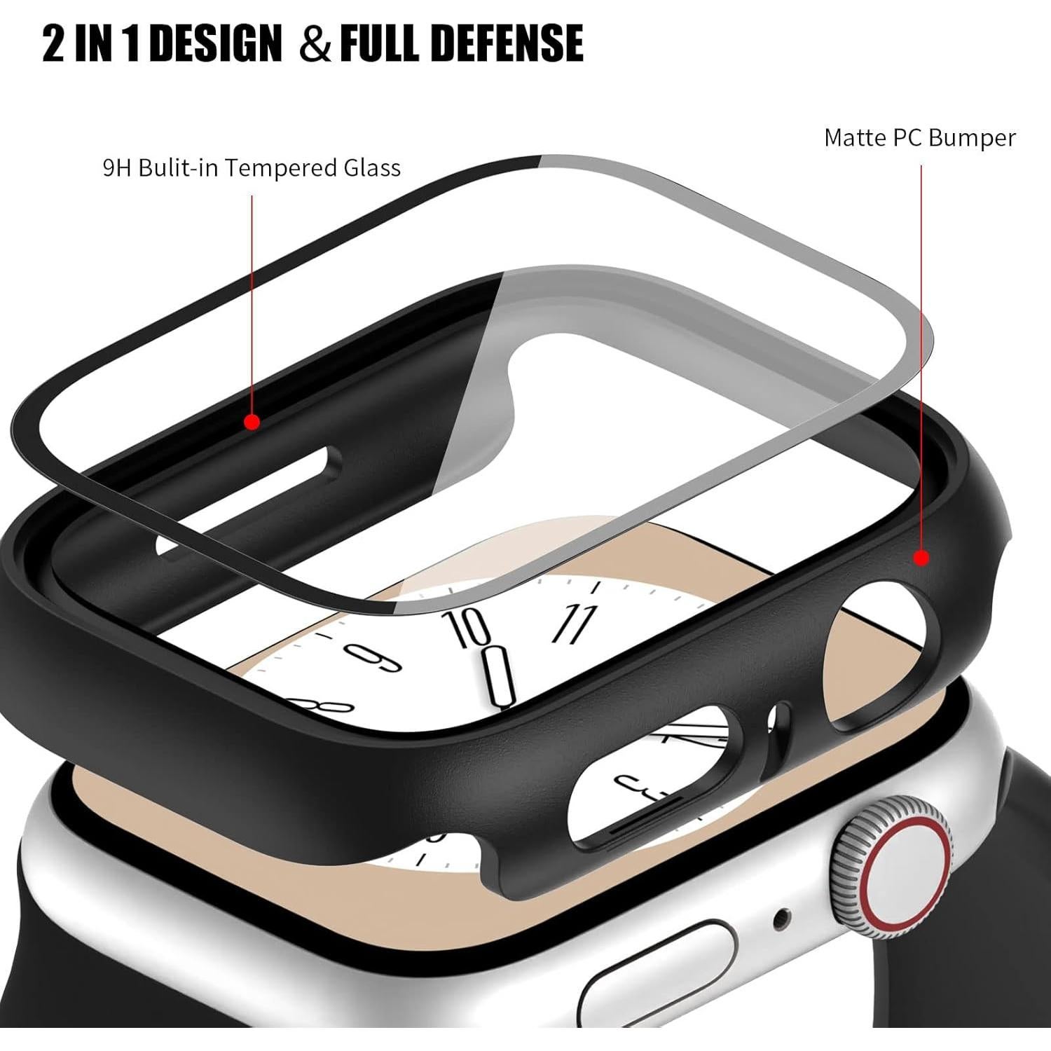 Protector de Pantalla para Apple Watch 40mm Commuter - 3 Paquete