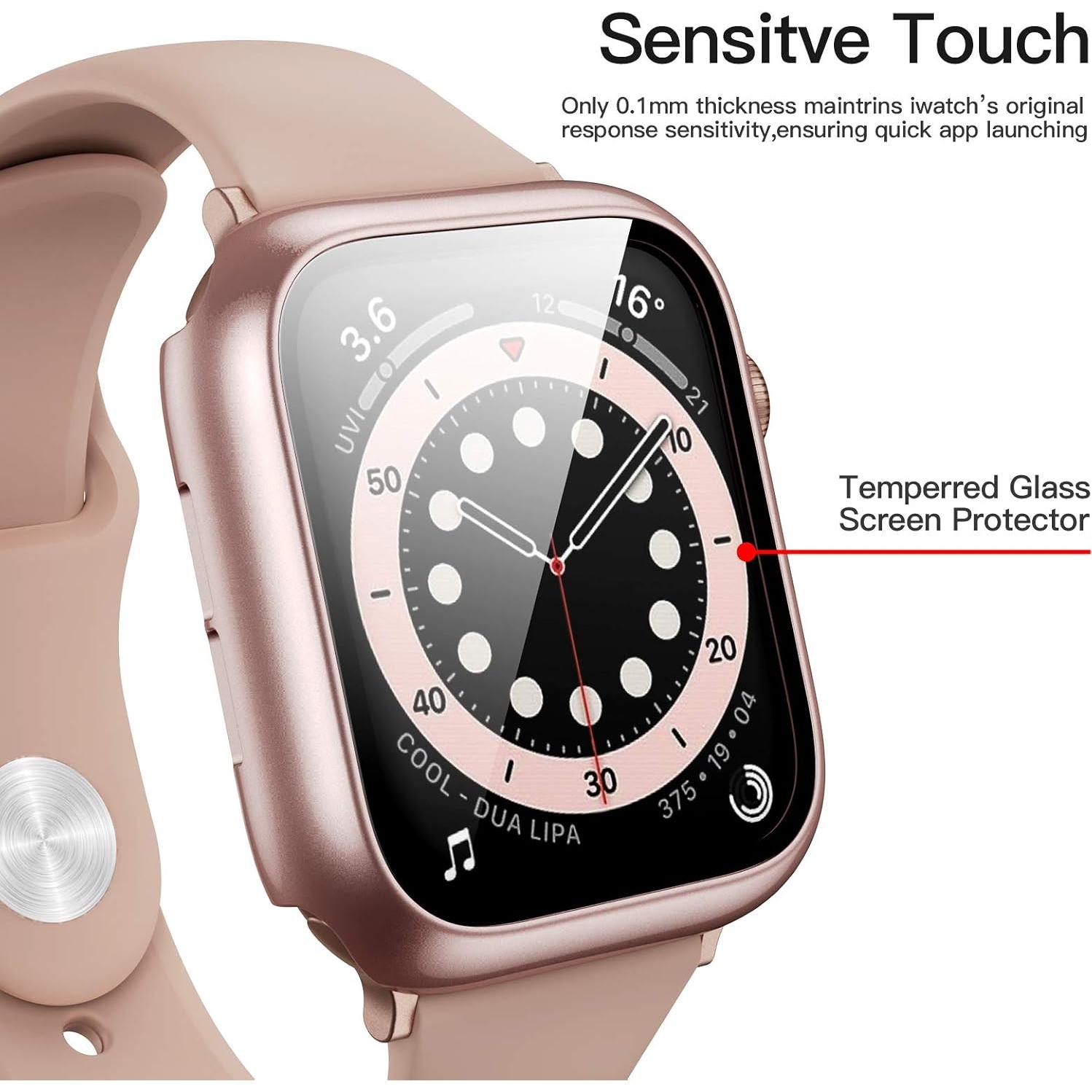 Paquete de 6 Fundas para Apple Watch SE 40mm con Protector