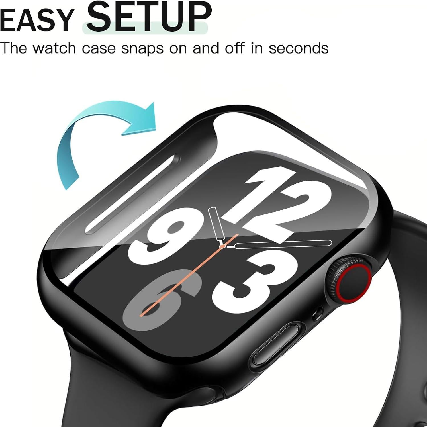 Funda Dura JR.DM 40mm para Apple Watch Series 6/5/4/SE, Negro