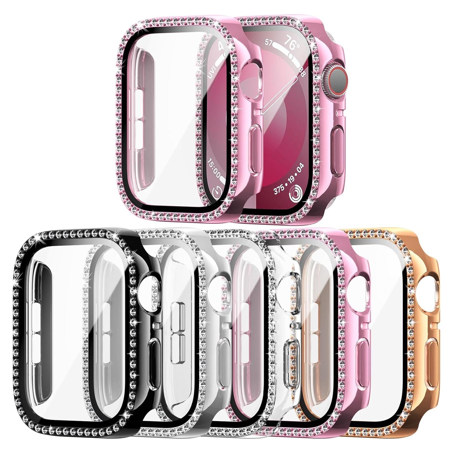 Funda Bling Haojavo para Apple Watch 44mm SE Series 6 5 4