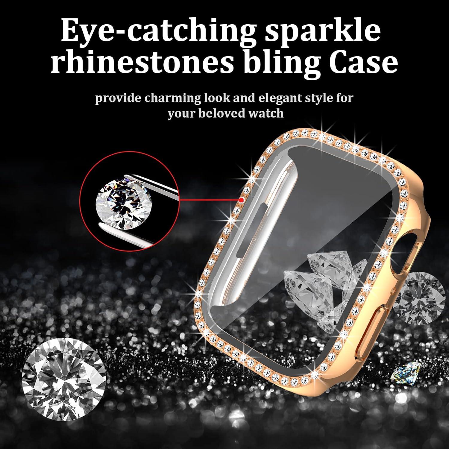 Funda Bling Haojavo para Apple Watch 44mm SE Series 6 5 4