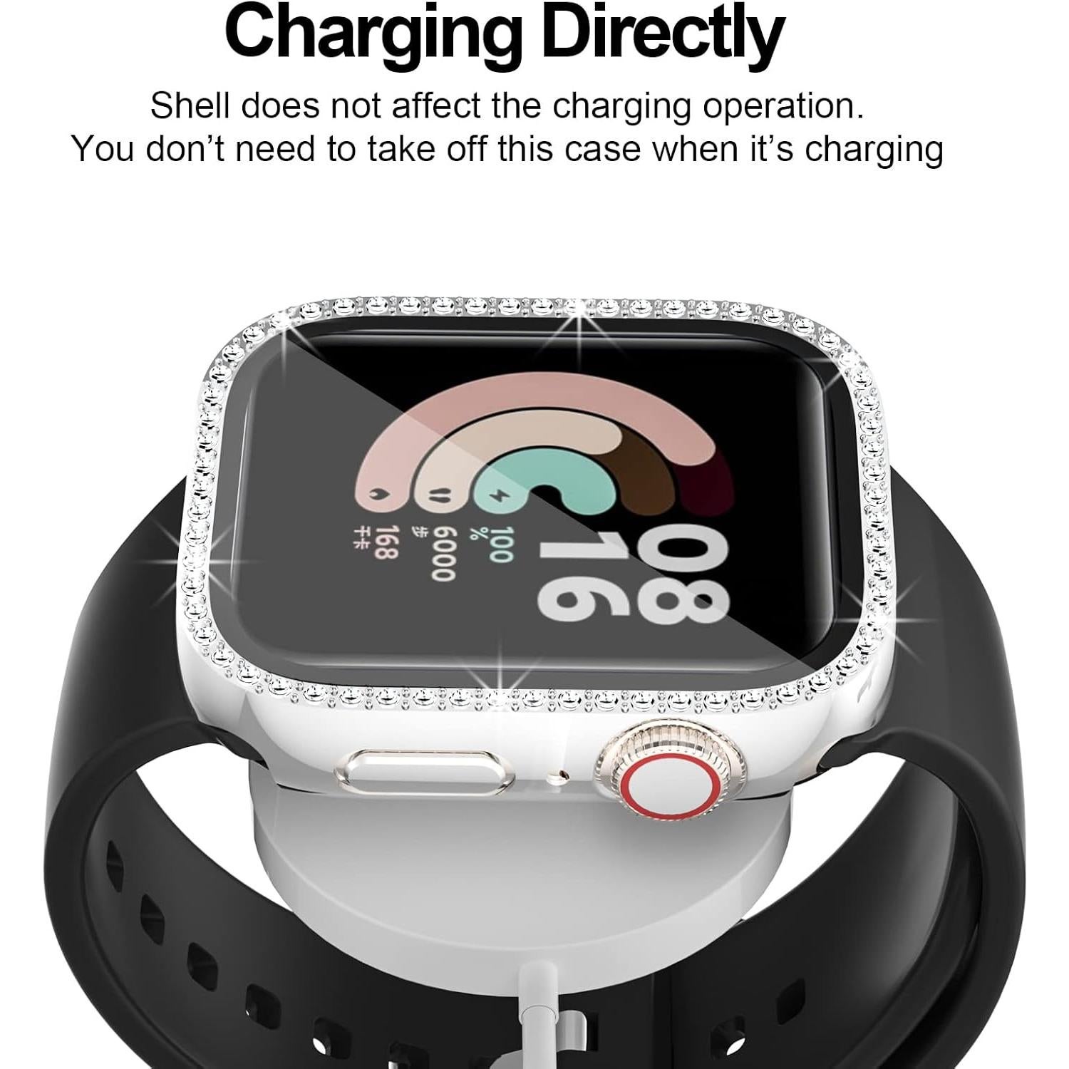 Funda Bling Haojavo para Apple Watch 44mm SE Series 6 5 4