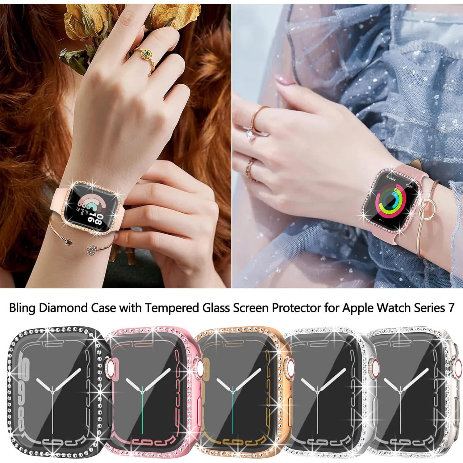 Funda Bling Haojavo para Apple Watch 44mm SE Series 6 5 4