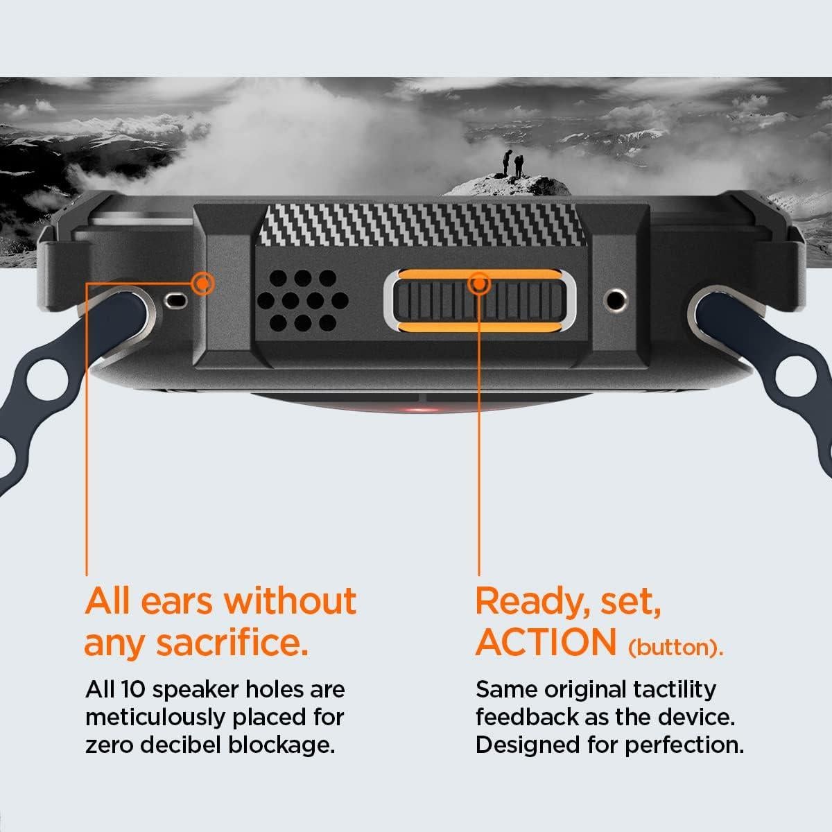 Funda Rugged Armor Spigen para Apple Watch Ultra 49mm - Negro