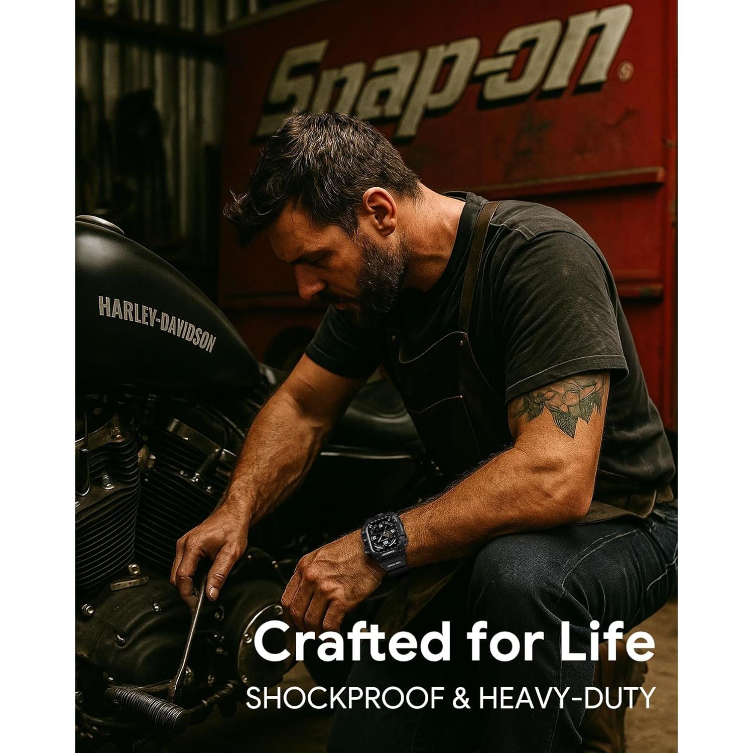 Funda con Correa amBand para Apple Watch 45mm - Negro Mate