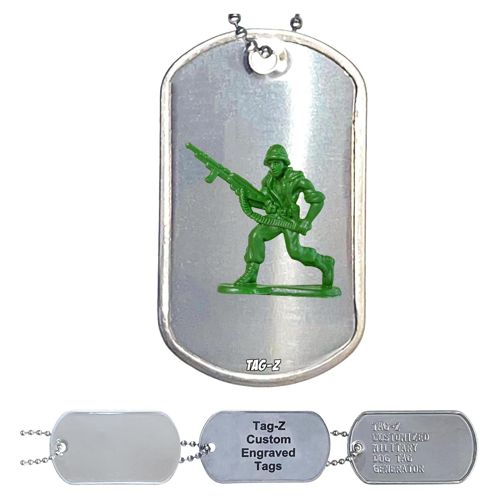 Placa de Identificación Militar Personalizada Acero Inoxidable T304 5.08x2.86cm