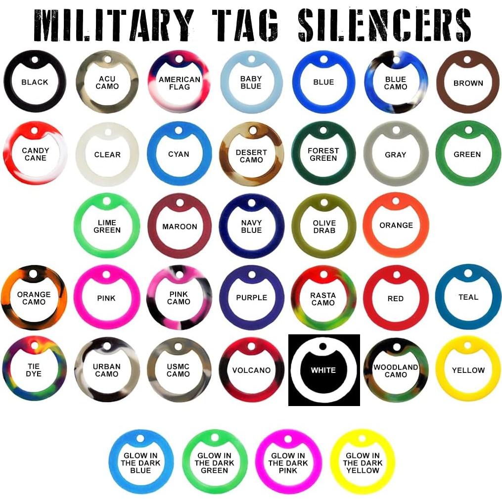 Placa de Identificación Militar Personalizada Acero Inoxidable T304 5.08x2.86cm