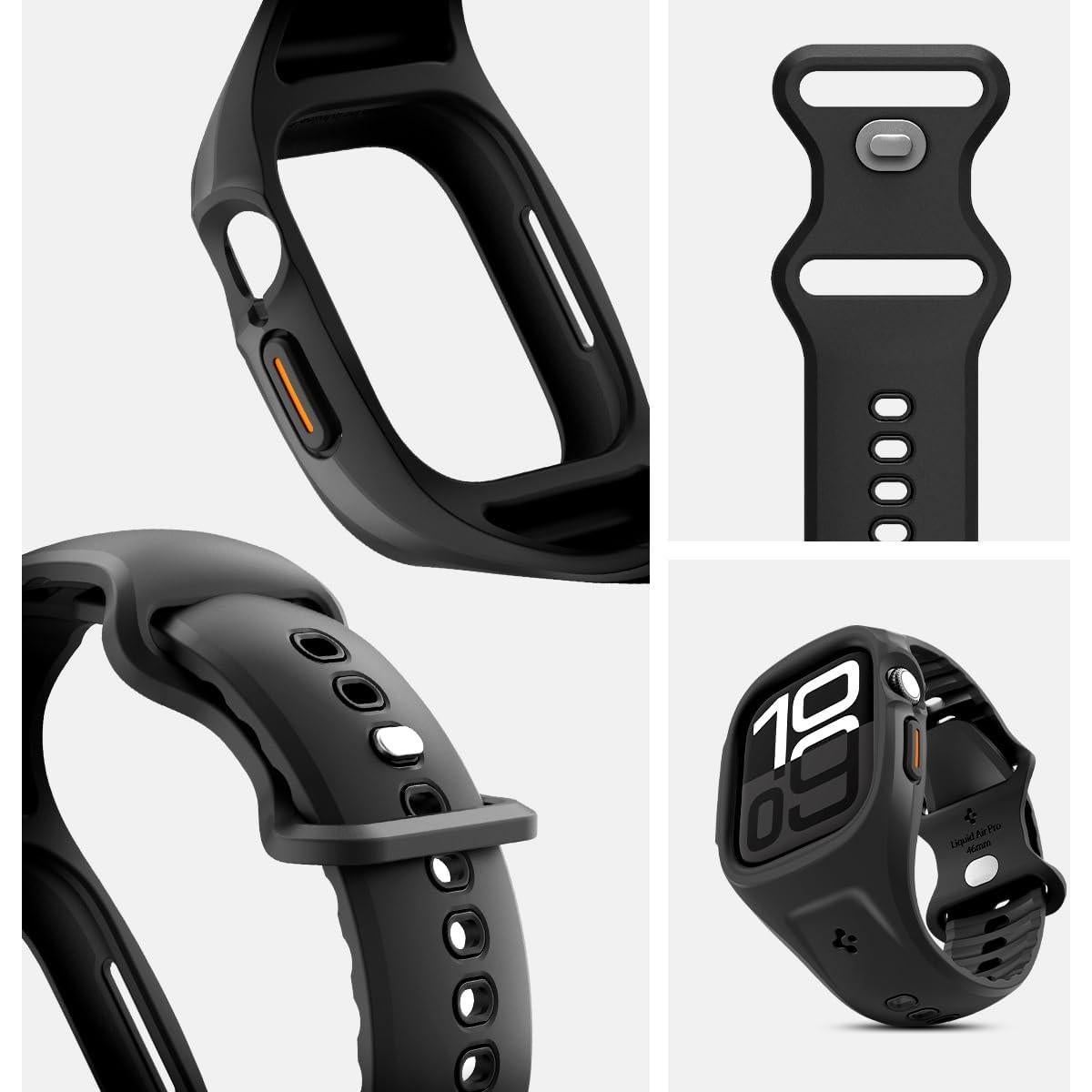 Correa Deportiva Spigen Liquid Air Pro para Apple Watch 10 46mm - Negro Mate