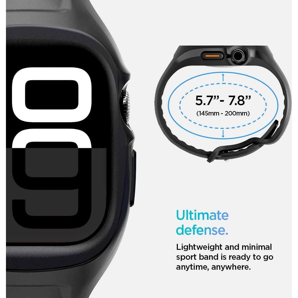 Correa Deportiva Spigen Liquid Air Pro para Apple Watch 10 46mm - Negro Mate