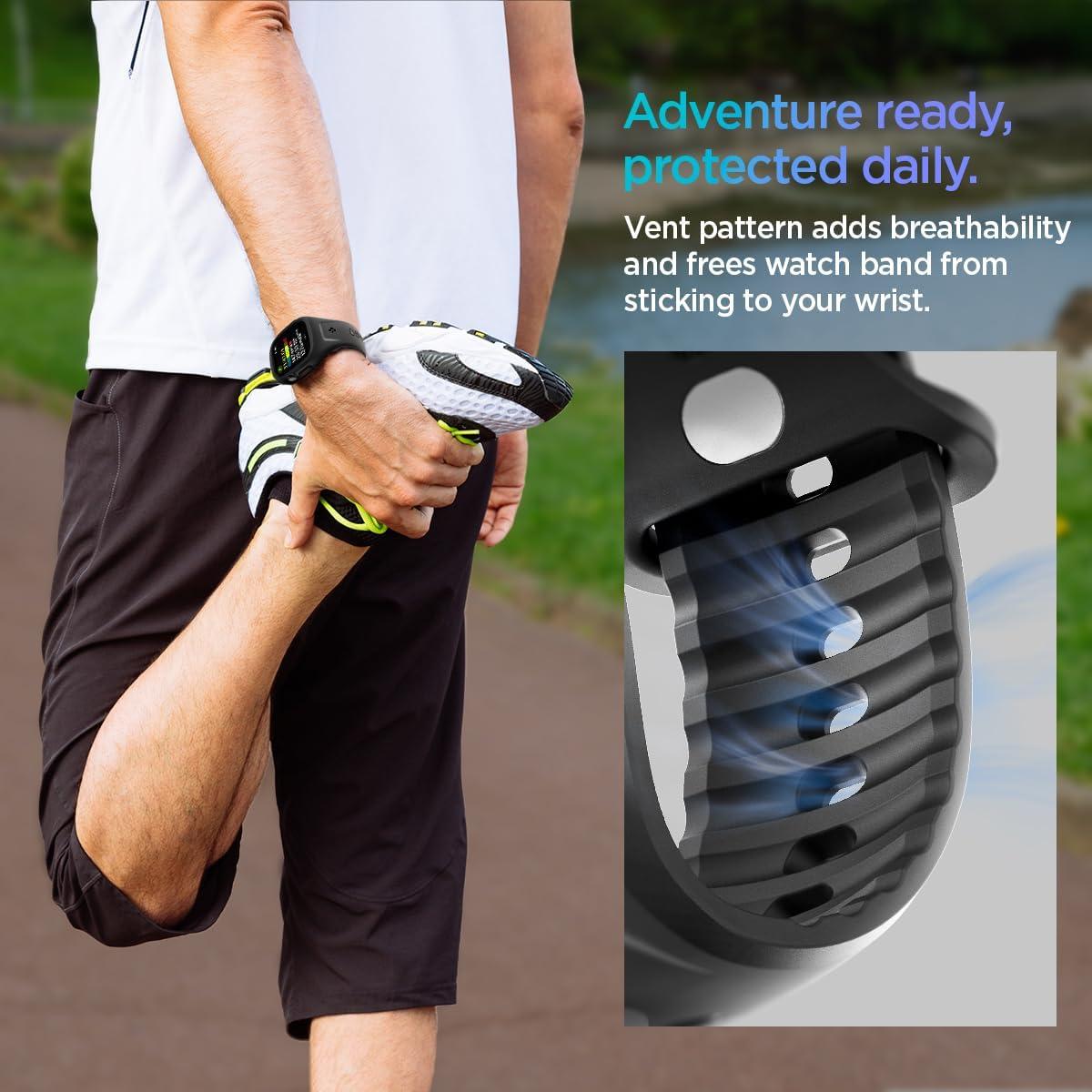 Correa Deportiva Spigen Liquid Air Pro para Apple Watch 10 46mm - Negro Mate