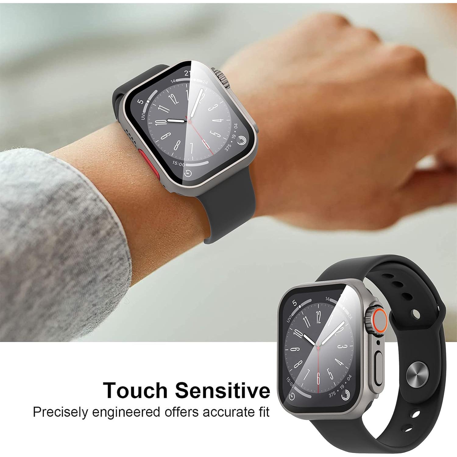 Funda Protectora Suoman para Apple Watch 45mm - Vidrio Templado