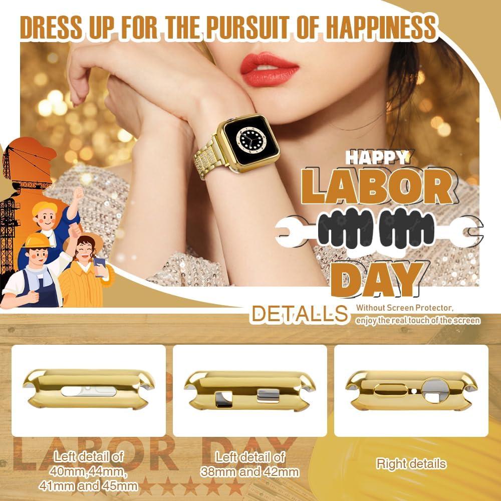 Funda TPU Protectora Dorada 40mm para Apple Watch Series 1-7