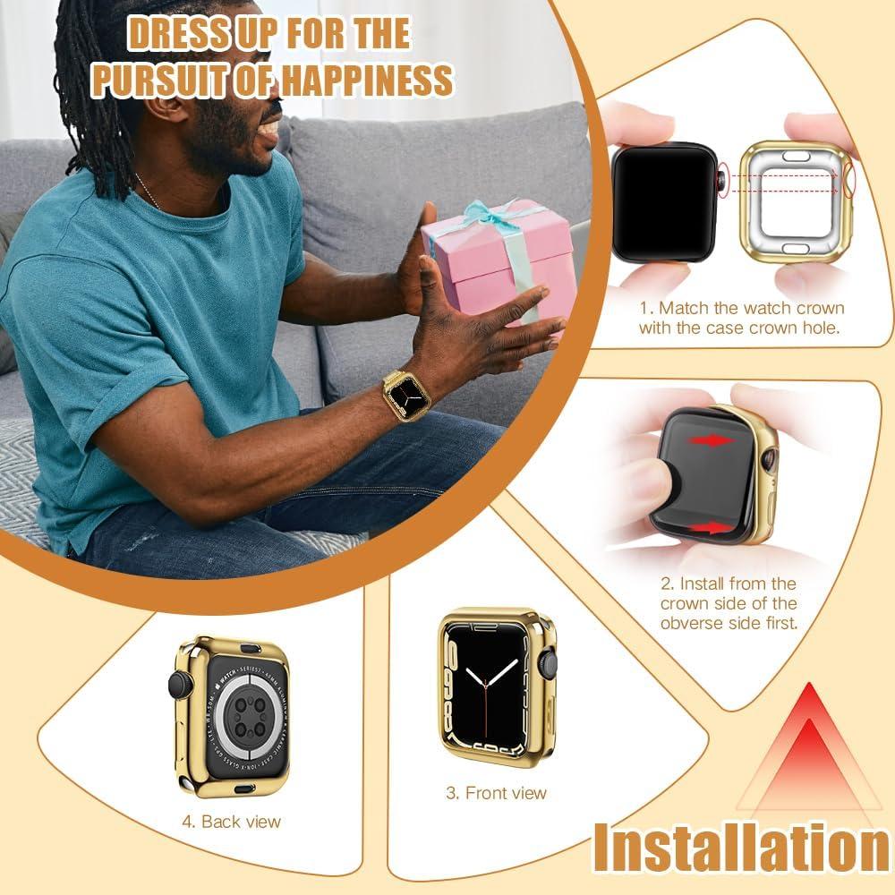 Funda TPU Protectora Dorada 40mm para Apple Watch Series 1-7