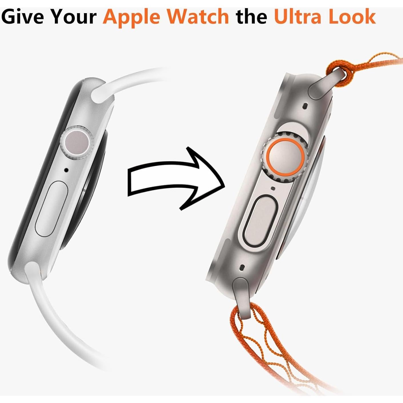 Funda de Metal amBand W1 para Apple Watch 45mm Titanio Natural