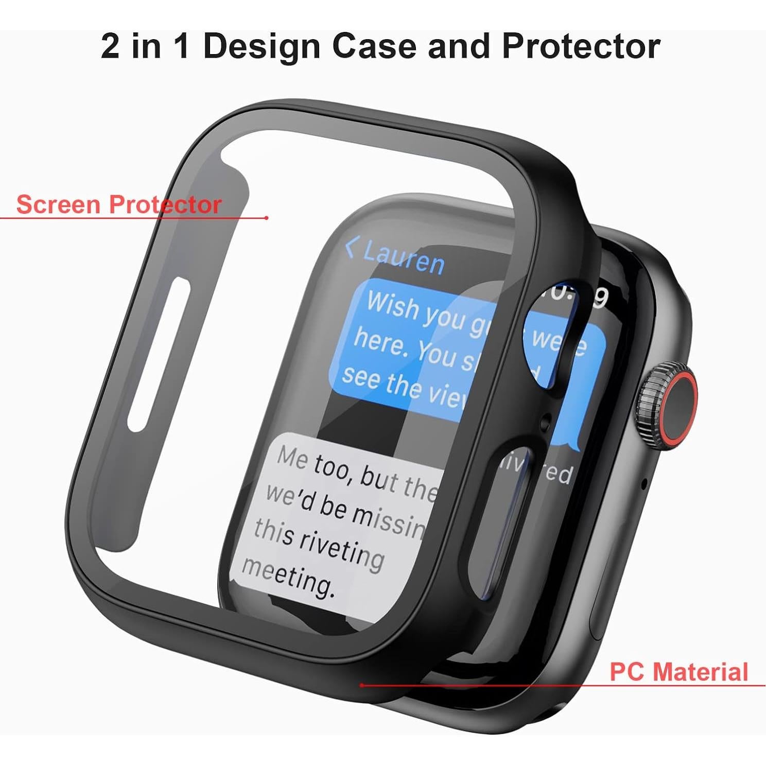 Funda con Protector de Pantalla Haojavo para Apple Watch 41mm