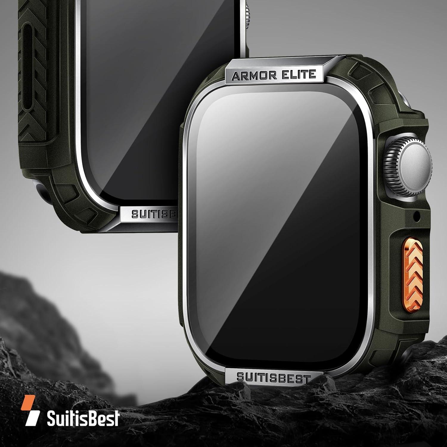 Funda Metálica Suitisbest para Apple Watch 44mm Verde Militar