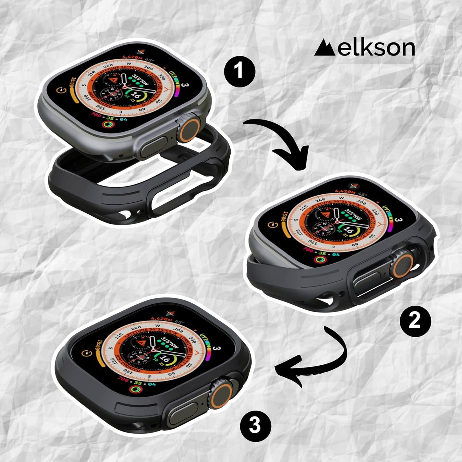Funda Bumper Elkson para Apple Watch Ultra 2/1 49mm Negro