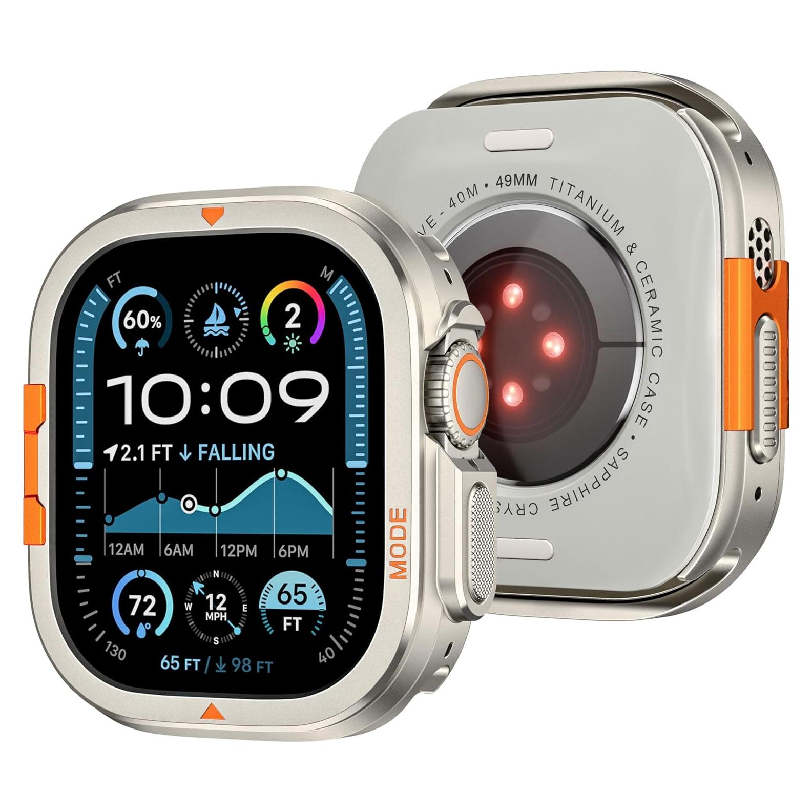 Funda de Metal Titanio para Apple Watch Ultra 49mm y 46mm