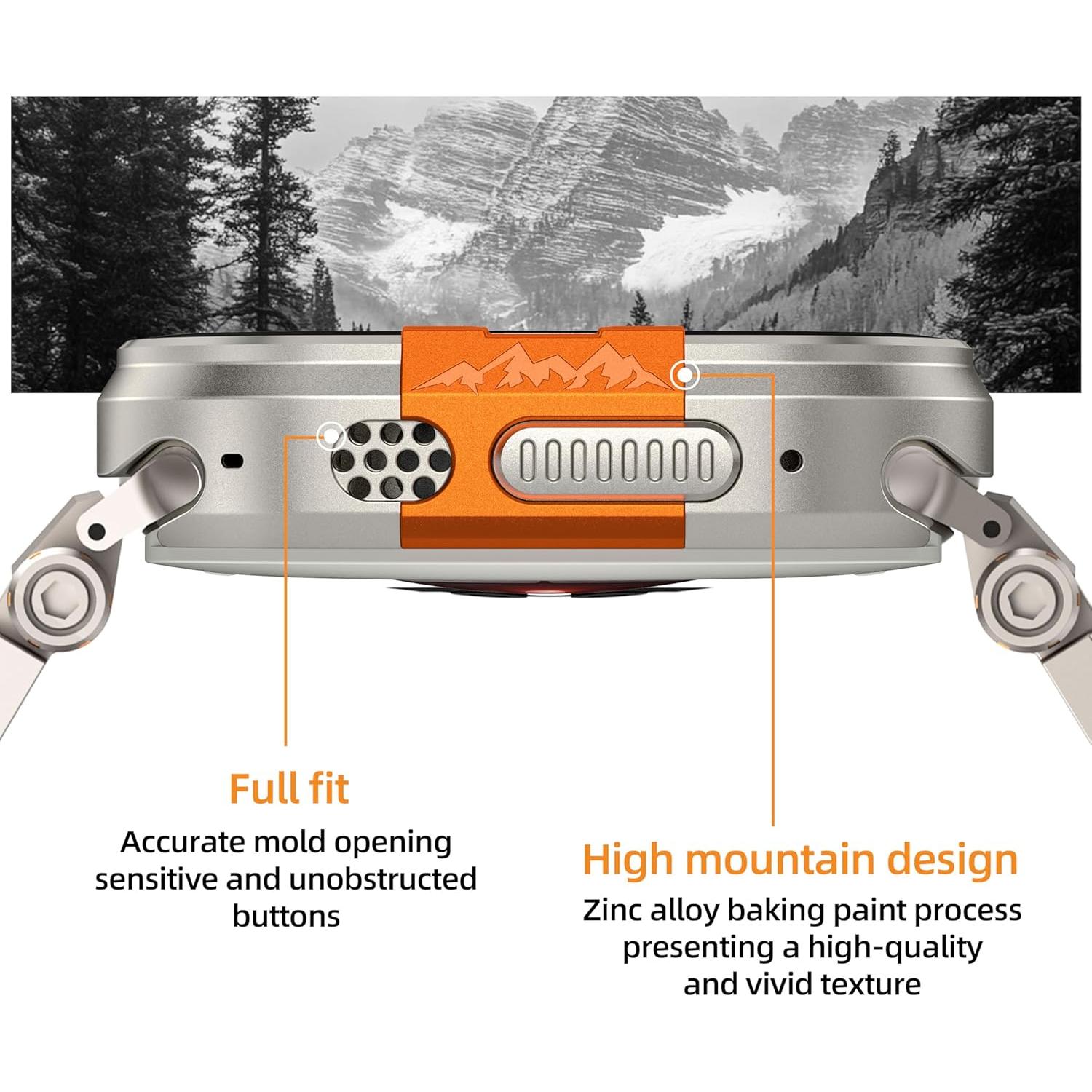 Funda de Metal Titanio para Apple Watch Ultra 49mm y 46mm