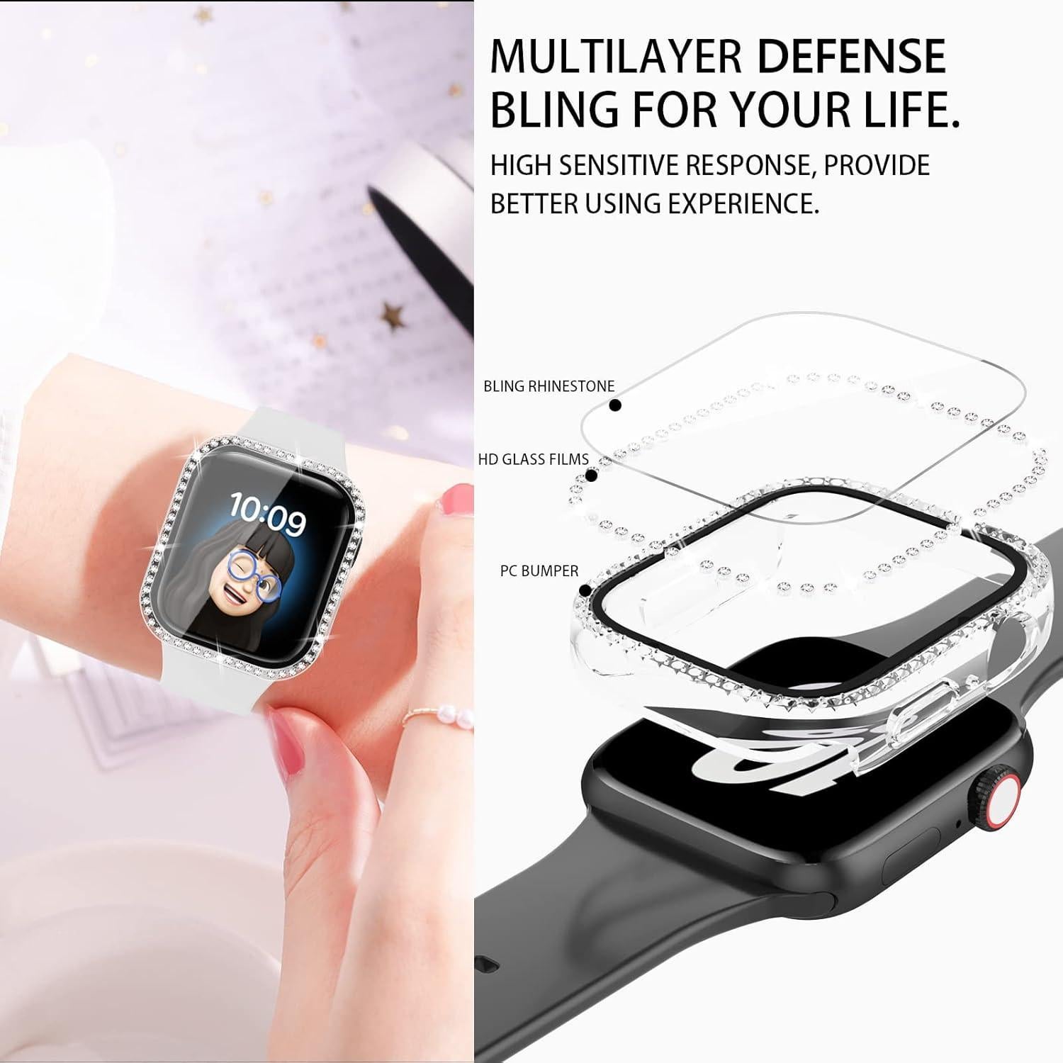 Funda Brillante para Apple Watch 40mm - Diamantes Shenou