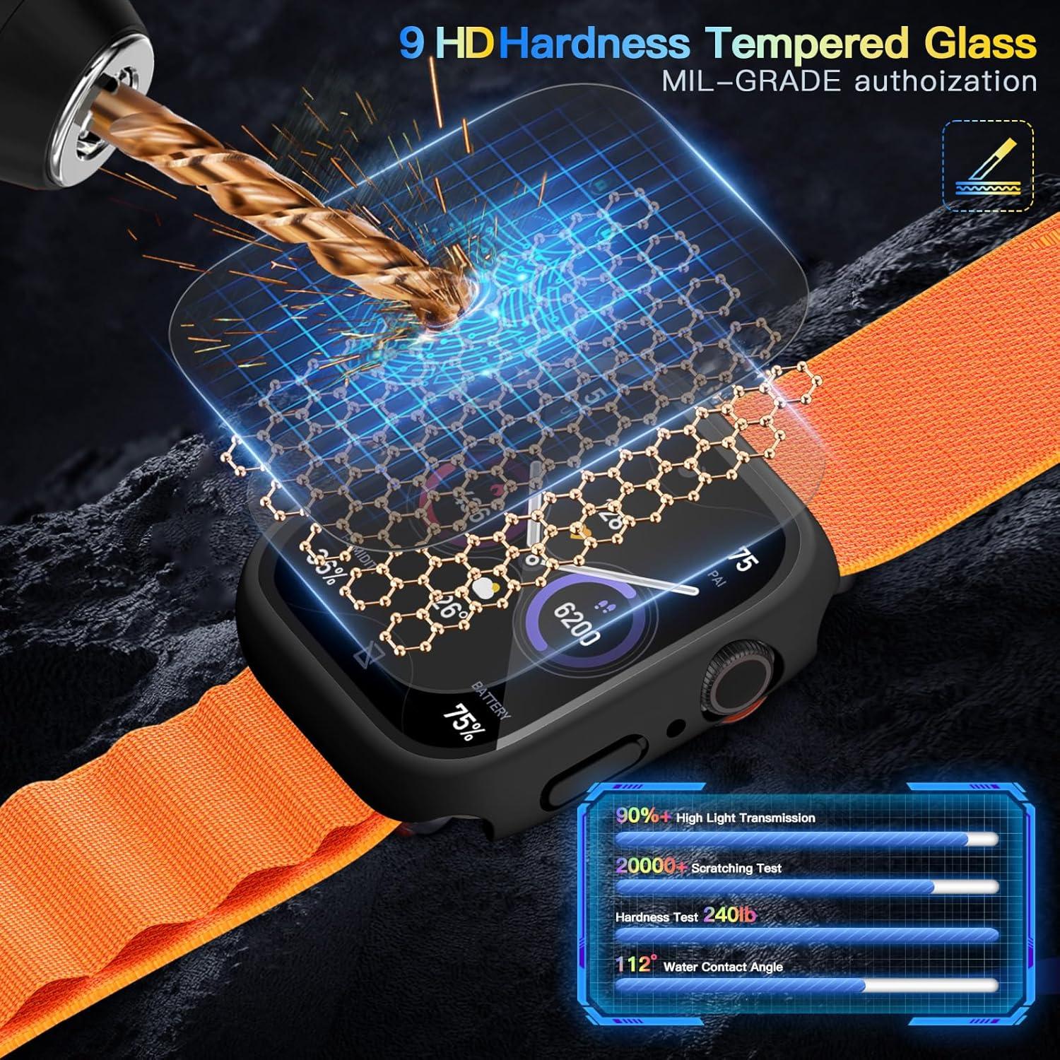 Funda Impermeable de Privacidad Wepro para Apple Watch 44mm