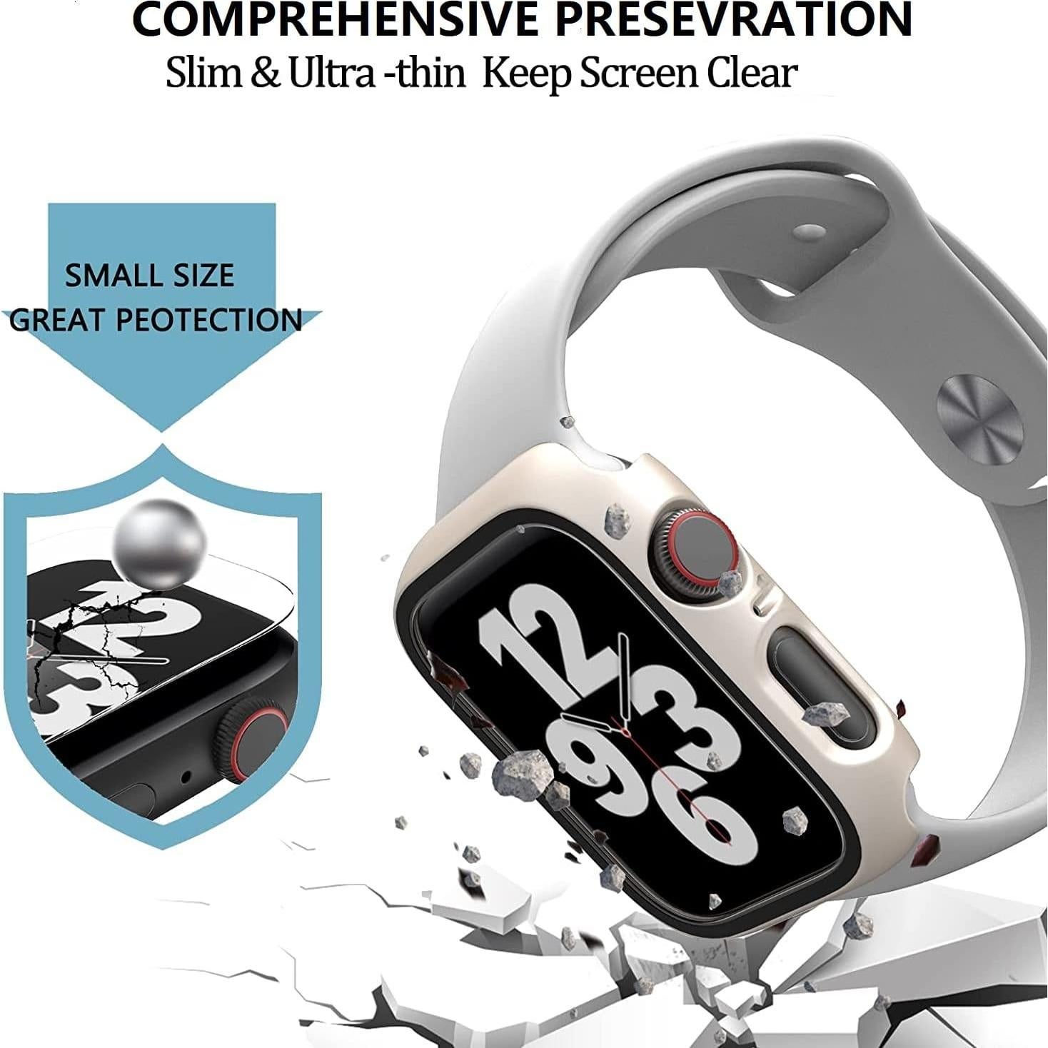 Funda Protectora HASDON para Apple Watch 41mm - 12 Paquetes