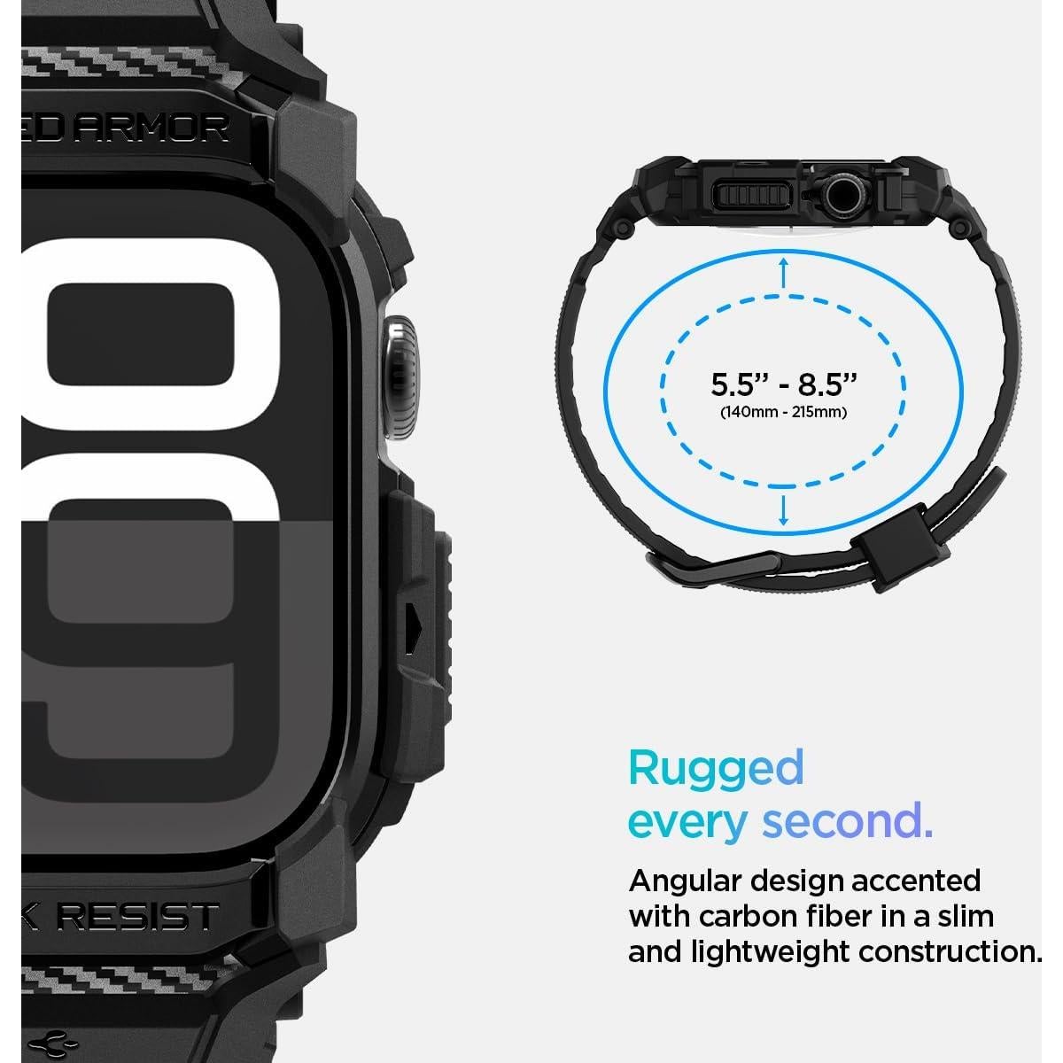 Funda Spigen Rugged Armor Pro para Apple Watch 46mm 2024