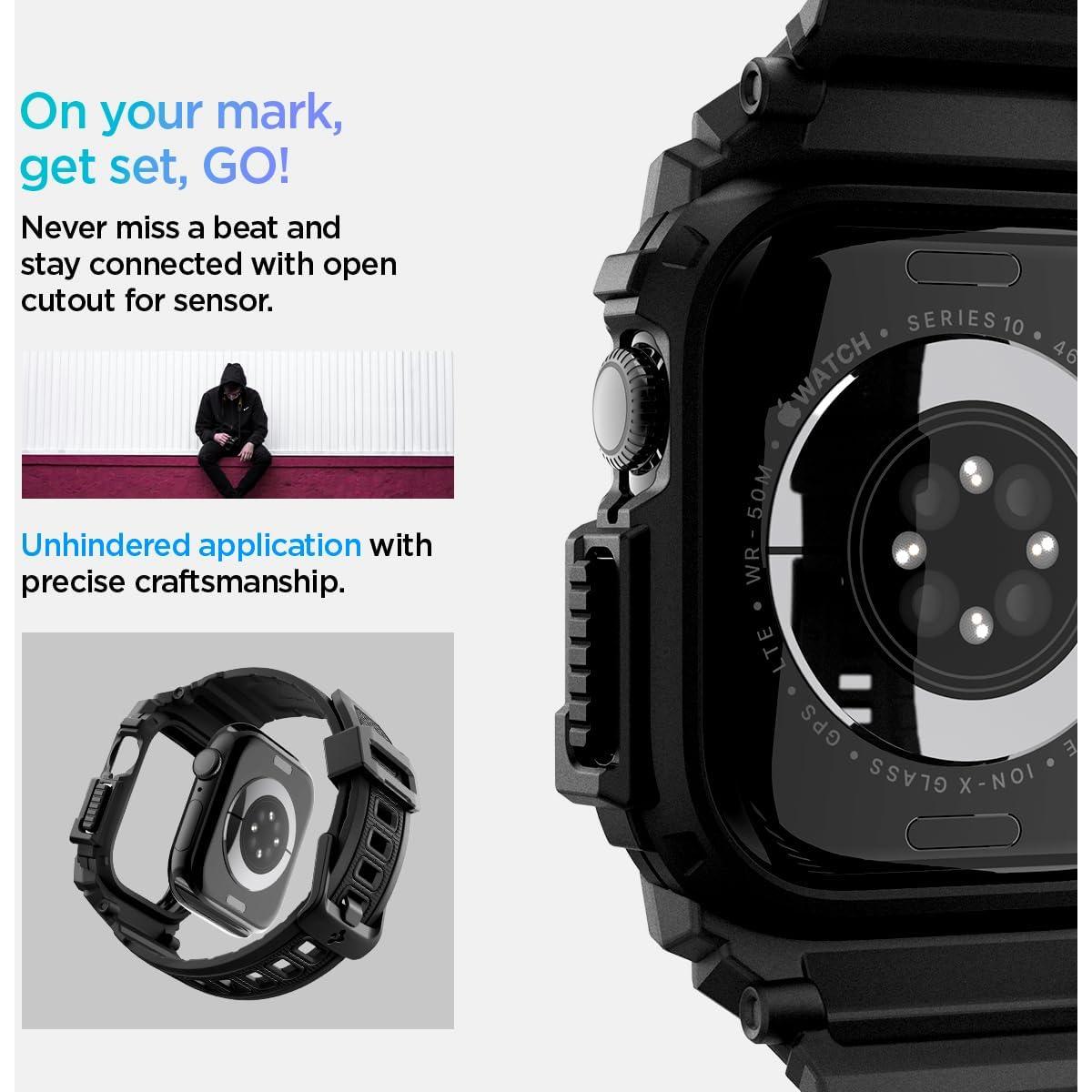 Funda Spigen Rugged Armor Pro para Apple Watch 46mm 2024