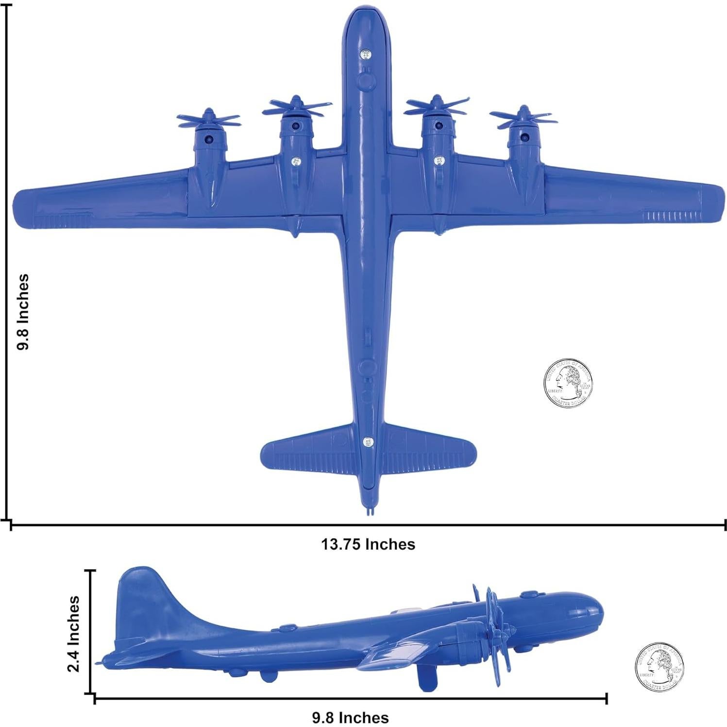 Avión Bombardero TimMee B-29 Superfortress Azul 24.77cm