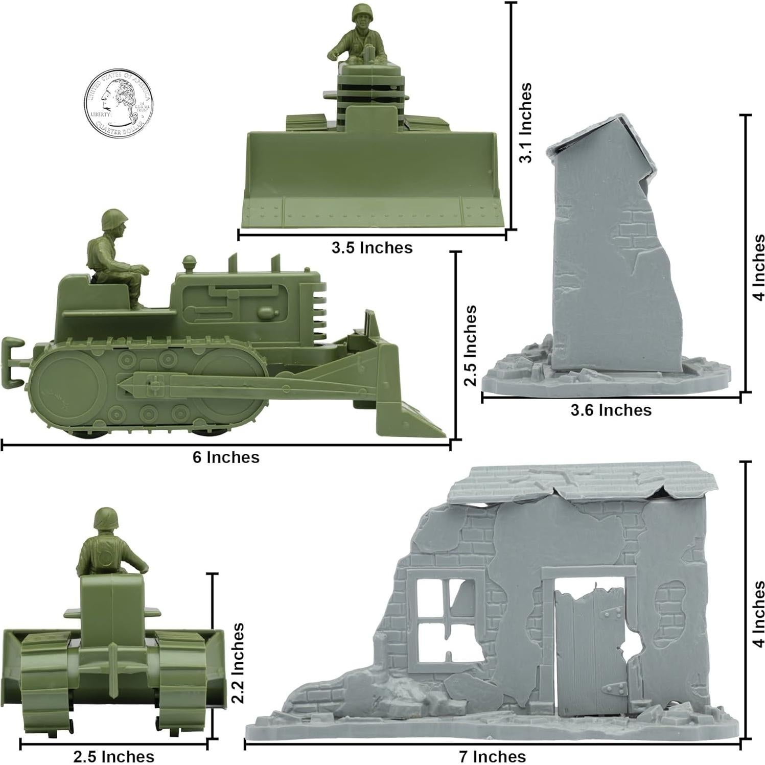 BMC Clásico Bulldozer Cuerpo de Ingenieros 3 Piezas